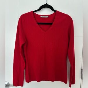 InCashmere Red Cashmere Sweater